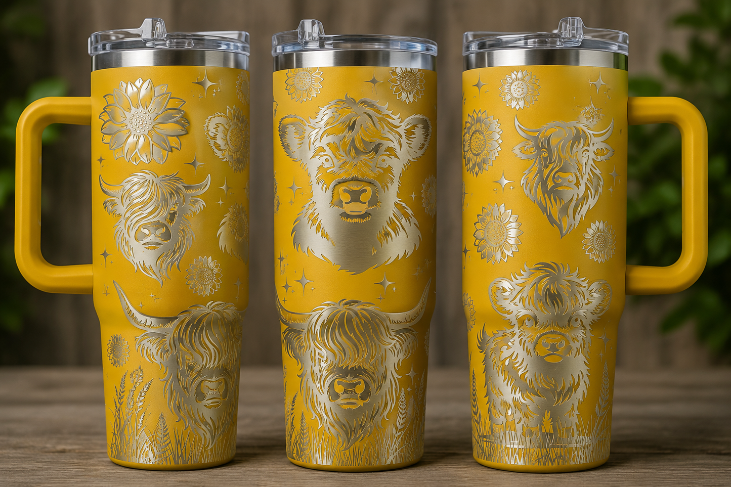 40 oz laser engraved finished tumblers
