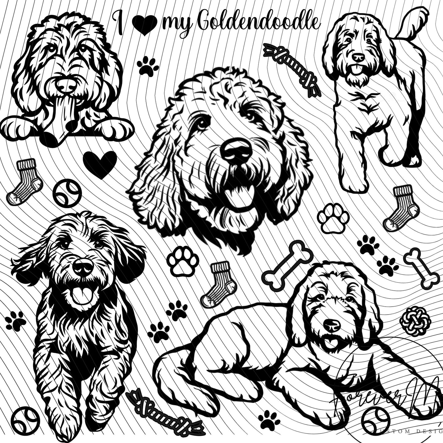 DOG BREED LASER DESIGNS