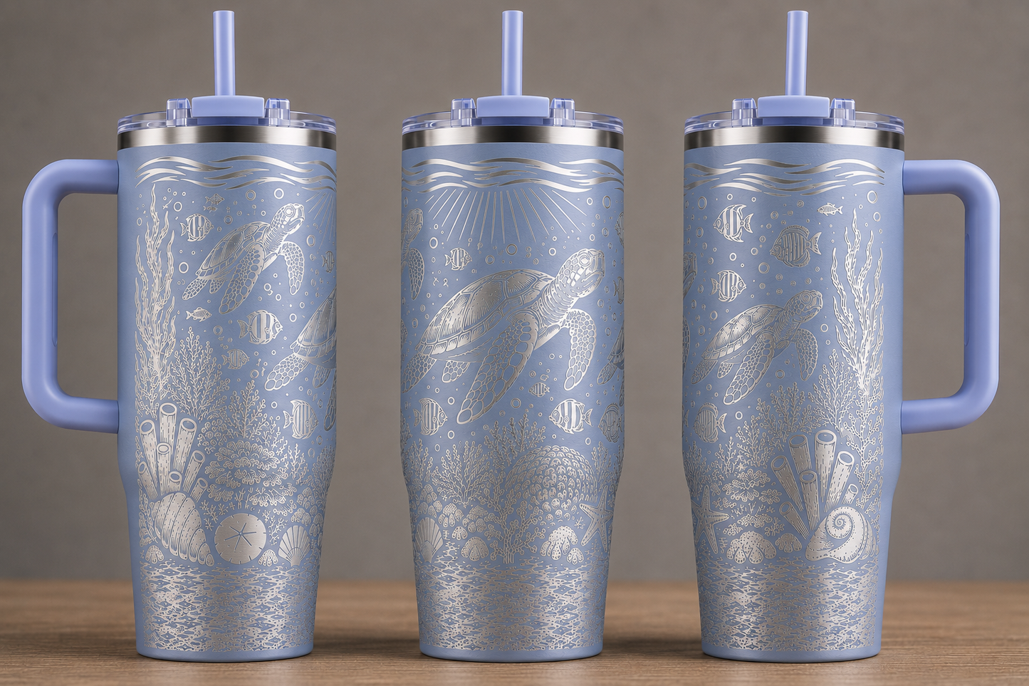 40 oz laser engraved finished tumblers