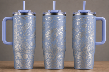 40 oz laser engraved finished tumblers