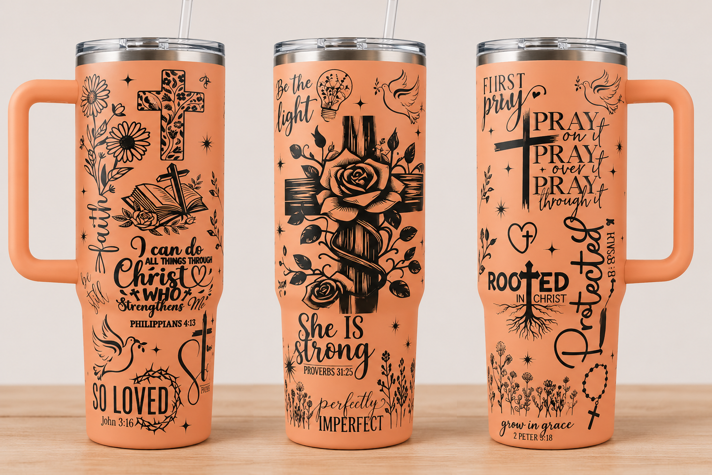 40 oz laser engraved finished tumblers