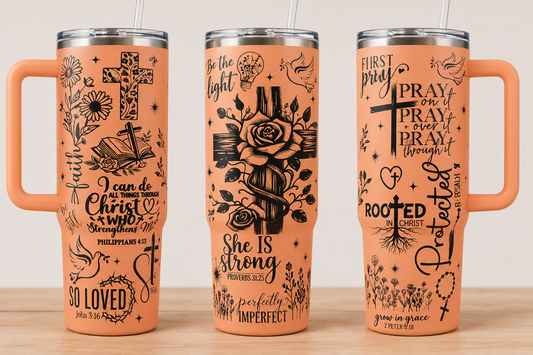40 oz laser engraved finished tumblers