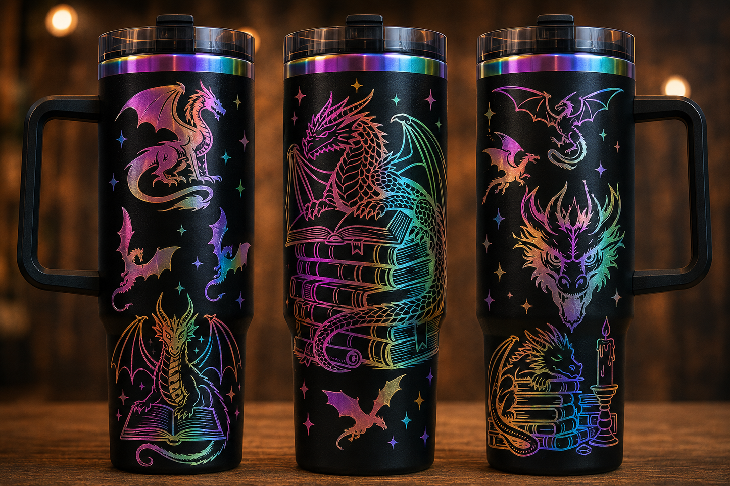 40 oz laser engraved finished tumblers