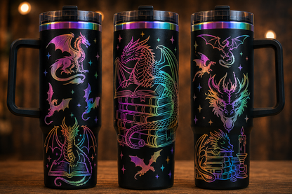 40 oz laser engraved finished tumblers