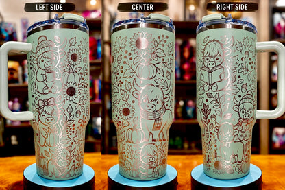 40 oz laser engraved finished tumblers