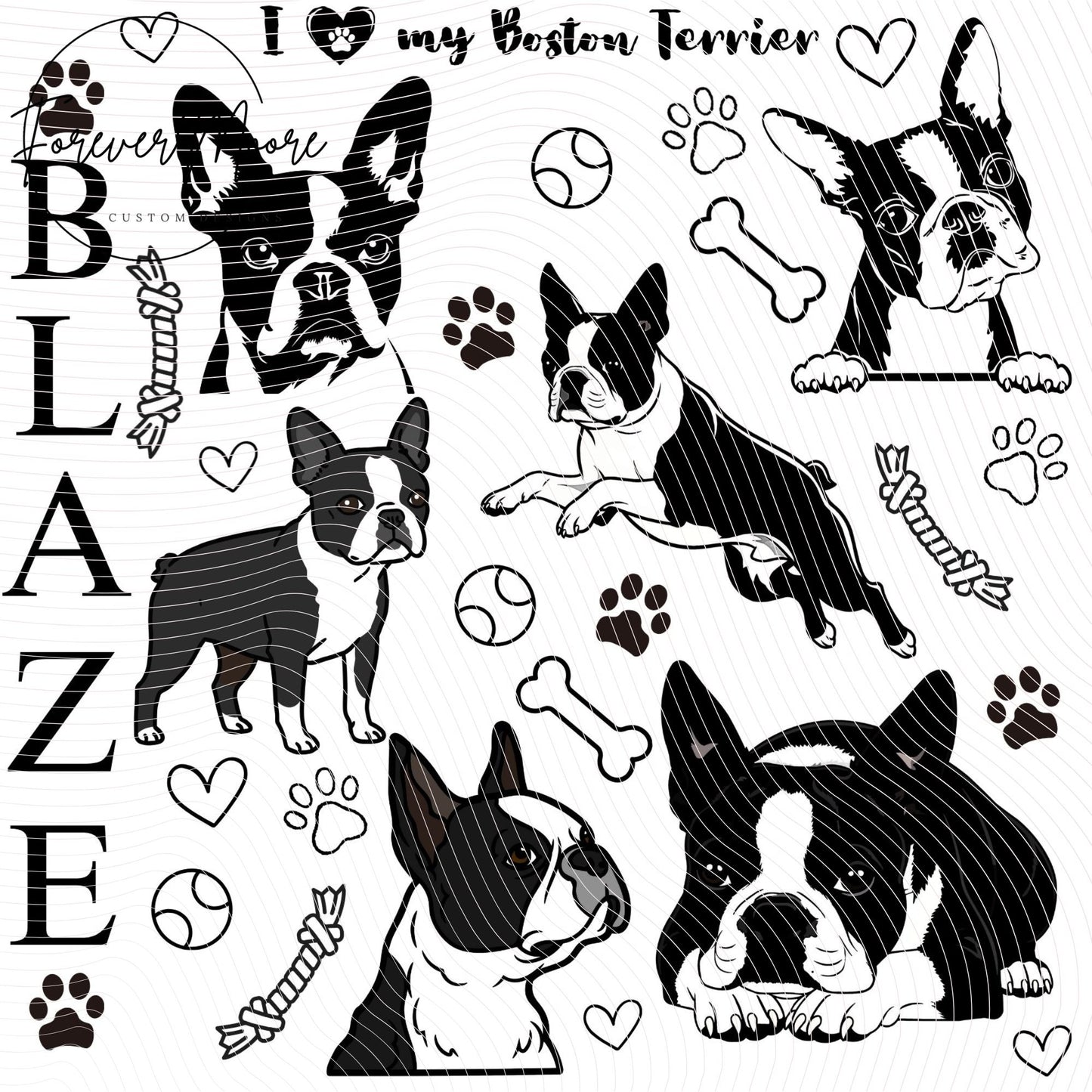 DOG BREED LASER DESIGNS