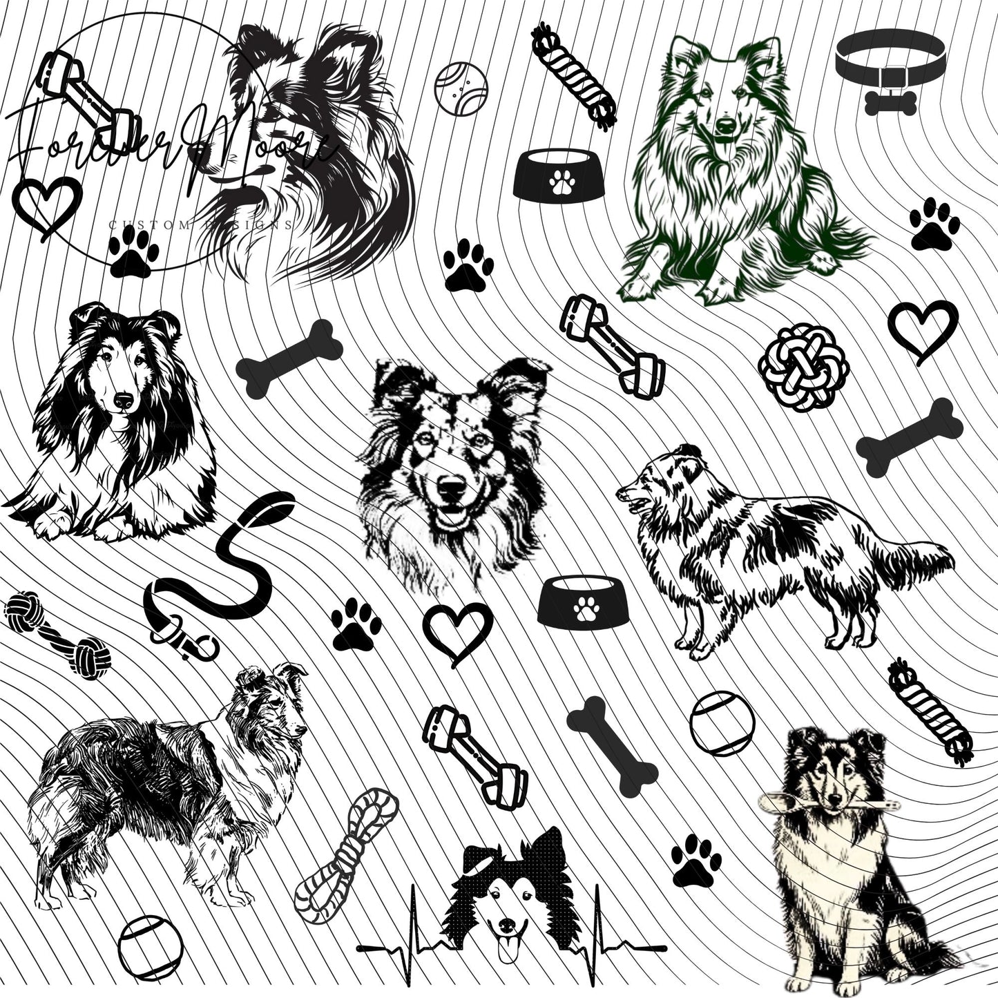 DOG BREED LASER DESIGNS