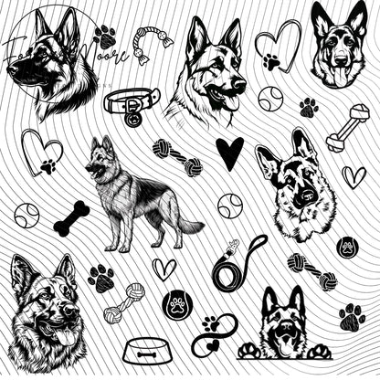 DOG BREED LASER DESIGNS
