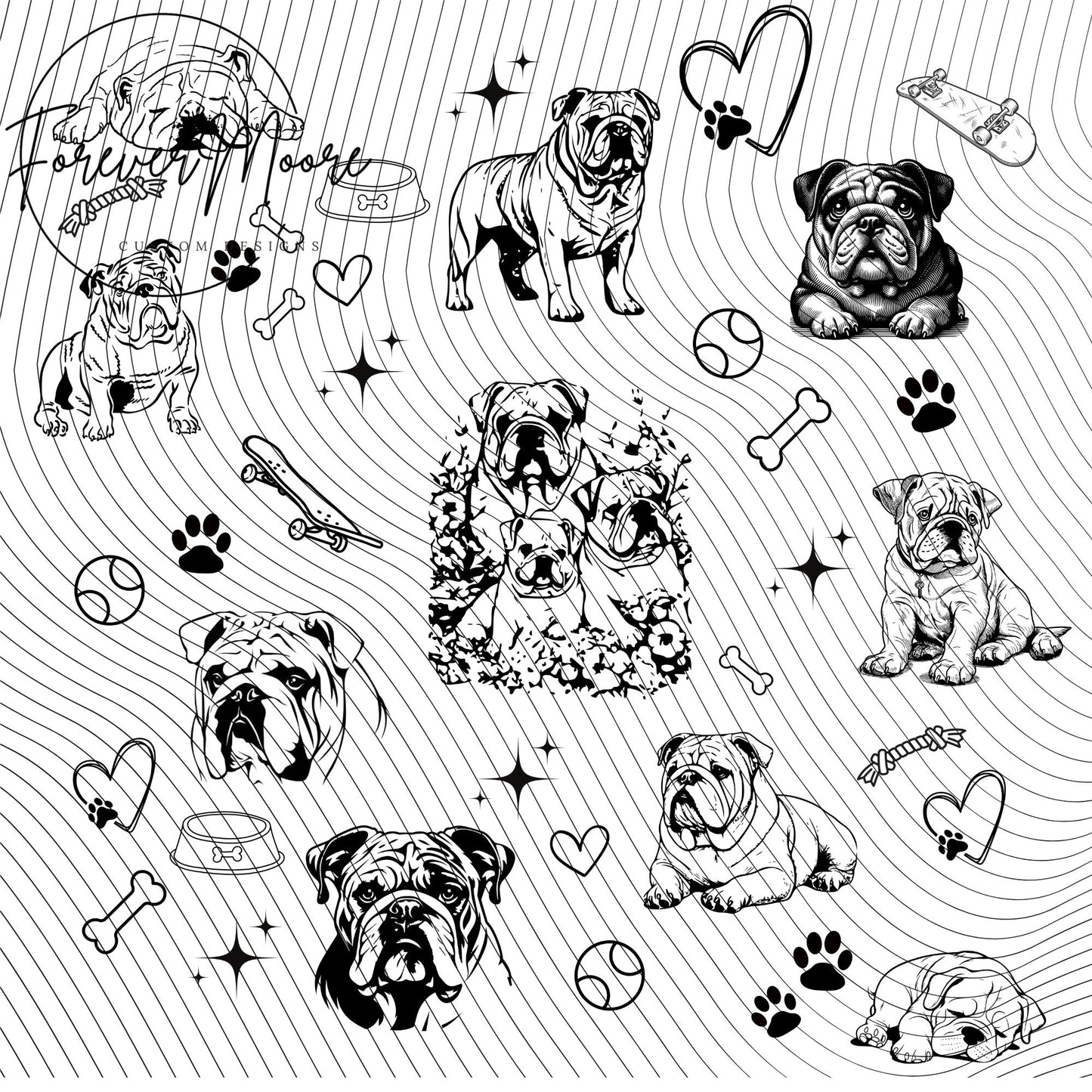 DOG BREED LASER DESIGNS