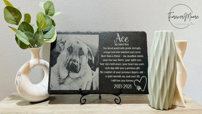 Memorial Slate: Laser Engraved Custom – Pet & Loved One Tribute